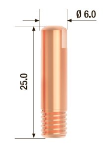 FUBAG Контактный наконечник M6х25 мм ECU D=0.6 мм (10 шт.) в Новокузнецке фото