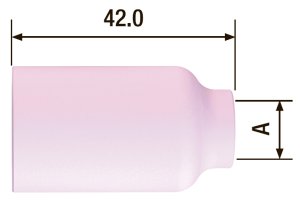 FUBAG    Сопло керамическое для газовой линзы №5 ф8 FB TIG 17-18-26 (2 шт.) в Новокузнецке фото