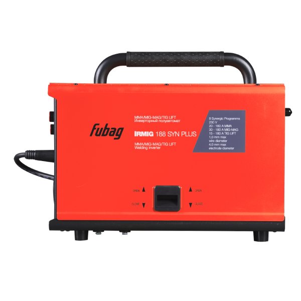 Полуавтомат сварочный FUBAG IRMIG 188 SYN PLUS + горелка FB 250 3m + маска сварщика Хамелеон IR 9-13N S  + сварочные краги на подкладке красные FWGN 10R в ПОДАРОК в Новокузнецке фото