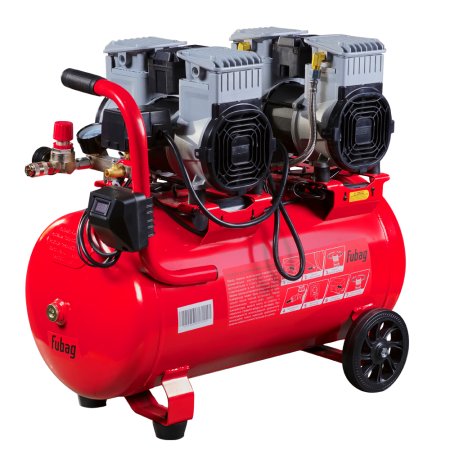 Компрессор безмасляный малошумный FUBAG OLS 500/50 CM2х2 + Набор пневмоинструмента Basic S1000 (3 предмета) в ПОДАРОК в Новокузнецке фото