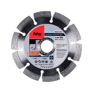 Алмазный отрезной диск FUBAG Beton Pro D125 мм/ 22.2 мм по бетону в Новокузнецке фото