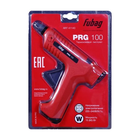 FUBAG Термоклеевой пистолет PRG 100  + Клеевые стержни прозрачные PRGT 100 мм 11.2 мм 12 шт.  в Новокузнецке фото