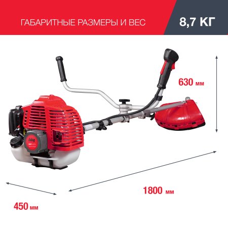 Бензиновый триммер FUBAG FPT 43R + Триммерная леска сечение витой квадрат L 130 м * 2,4 мм  в ПОДАРОК в Новокузнецке фото