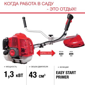 FUBAG Бензиновый триммер FPT 43 + Триммерная леска  сечение витой квадрат L 130 м * 2.4 мм в ПОДАРОК в Новокузнецке фото