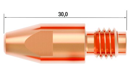 FUBAG Контактный наконечник M8 X 30мм CUCRZR 0.8мм /.030 дюйма в Новокузнецке фото