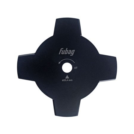 Триммерный диск FUBAG 4 лопасти внешний диаметр 255 мм, посадочный диаметр 25,4 мм, толщина 1,6 мм
